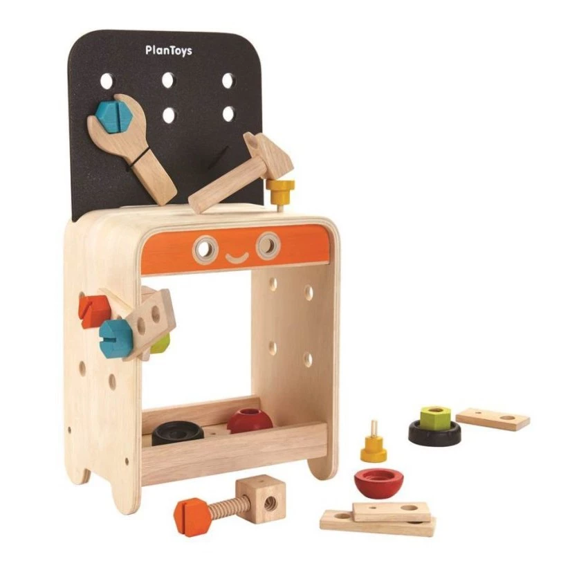PlanToys ของเล่นไม้ 5541 Workbench โต๊ะช่างไม้ เสริมพัฒนาการ สำหรับเด็กอายุ 3 ปี ขึ้นไป